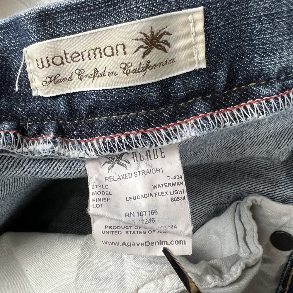 Agave Copper Watermen Jeans Mens 42x34 Relaxed Fit‎ Straight Leg Medium Wash - Picture 14 of 16